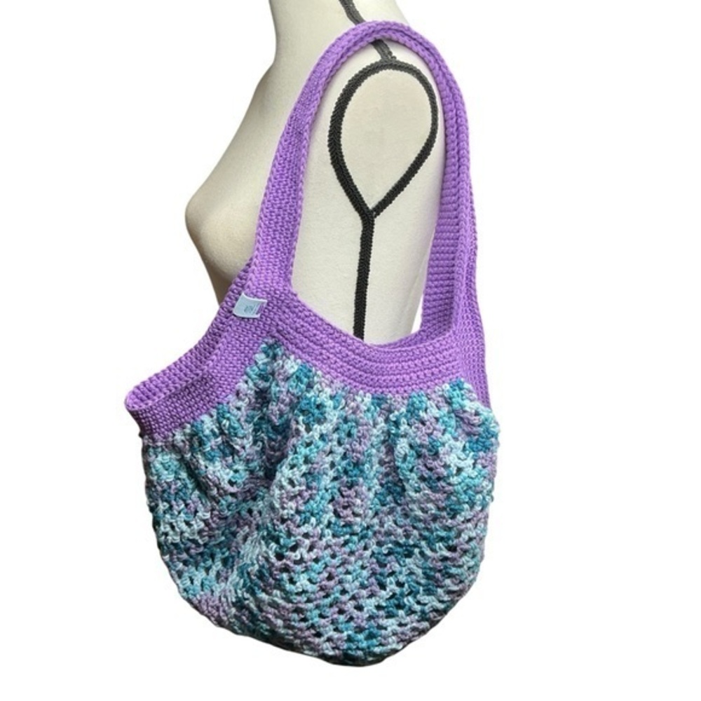 Large Crochet Mesh Market Bag Cotton‎ and Acrylic Handcrafted Handmade Reusable